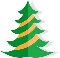 Christmas tree, illustration, vector on white background.