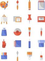 Painting tools, illustration, vector on a white background