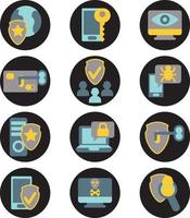 Cyber security, illustration, vector, on a white background. vector