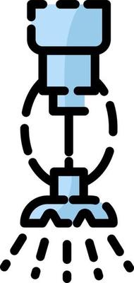 Firefighter bulb sprinkler , illustration, vector on a white background.