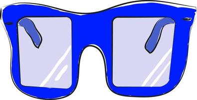 An optical glasses, vector or color illustration.