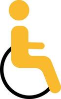 Hotel wheelchair places, illustration, vector on a white background.