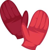 Pair of red gloves simple vector illustration on a white background