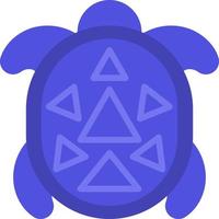 Blue shell turtle, illustration, vector, on a white background. vector