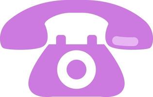 Purple telephone, illustration, vector on a white background.