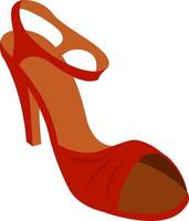 Red shoe, illustration, vector on white background.