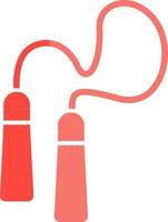 Red jumping rope, illustration, vector on white background.