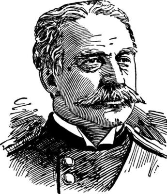 General Nelson A. Miles, vintage illustration
