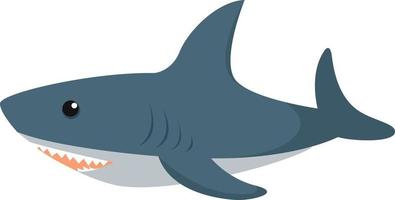 Blue shark, illustration, vector on white background