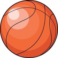 una gran pelota de baloncesto, ilustración, vector sobre fondo blanco.