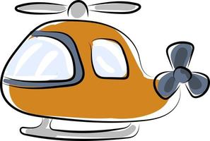 Small helicopter, illustration, vector on white background.