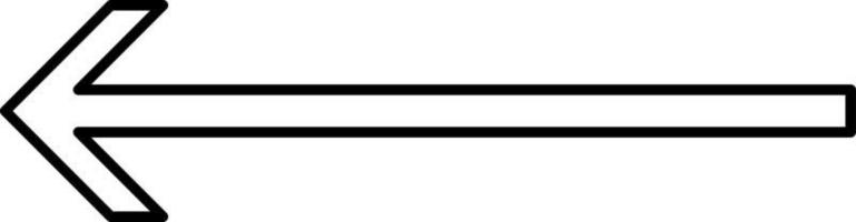Simple arrow pointinh to the left, illustration, vector on white background.
