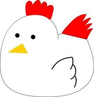 Little hen, illustration, vector on white background