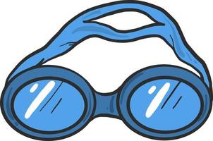 gafas azules, ilustración, vector sobre fondo blanco