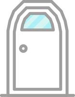 Front door, illustration, vector, on a white background. vector