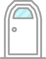 Front door, illustration, vector, on a white background. vector