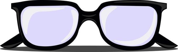 Black glasses, illustration, vector on white background.