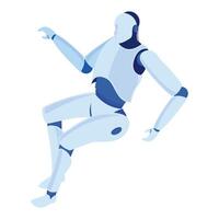 ai robot seated vector