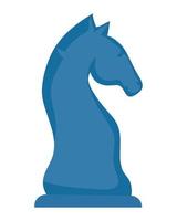 caballo de ajedrez azul vector