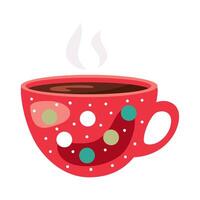 cocoa in dotted cup vector