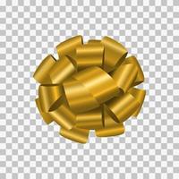 Realistic golden bow. vector