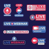 Generic Live Webinar Icon Badge vector