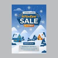 Winter Sale Poster vector