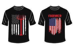 USA Farmer  T Shirt Design vector