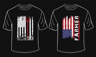 American Farmer T Shirt Design vector