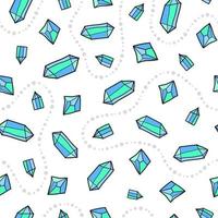 Seamless pattern with crystals. vector