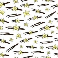 Seamless pattern with vanilla. vector