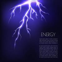 Background with lightning. vector