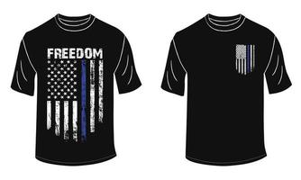 Freedom With Blue Line Design vector