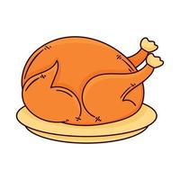 thanksgiving turkey food vector