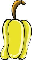 Bell pepper, illustration, vector on white background.