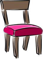 Old chair, illustration, vector on white background.