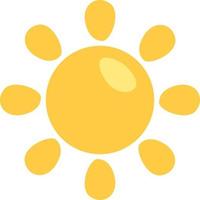 Yellow sun, illustration, vector on a white background.