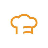 Hat chef logo design vector