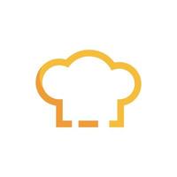 Hat chef logo design vector