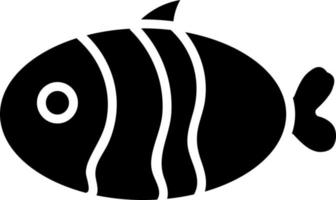 Round shape fish with lines, illustration, vector on white background.