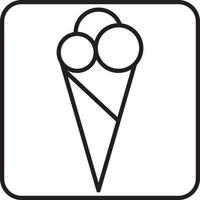 Ice cream in cone, illustration, vector on a white background.