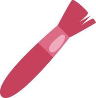 Red art paint brush, illustration, vector, on a white background. vector