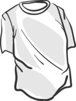 camiseta gris, ilustración, vector sobre fondo blanco.