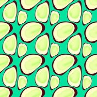 Ostreidae pattern, seamless pattern on green background. vector