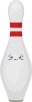 Bowling pin, illustration, vector on white background.