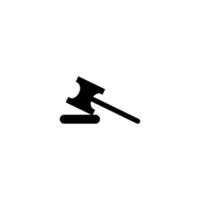 Auction, Hammer Judge Icon Simple Vector Perfect Illustration