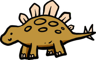 stegosaurus för söt dinosaurie illustration tema för barn design element png