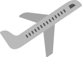 Grey travel plane, illustration, on a white background. vector