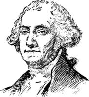 George Washington, vintage illustration vector
