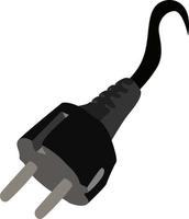 Electrical plug, illustration, vector on white background.